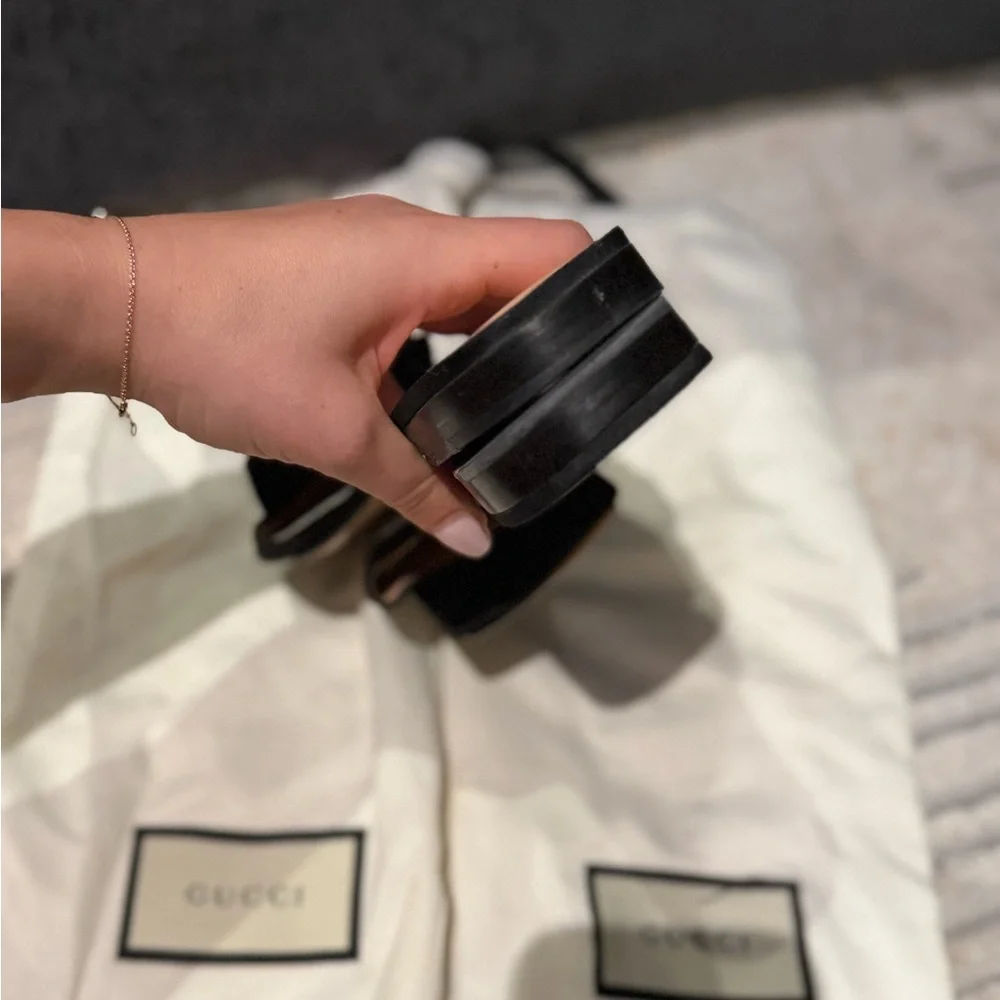 Gucci Black Crystal-Embellished Slide Mules - Picture 2 of 3